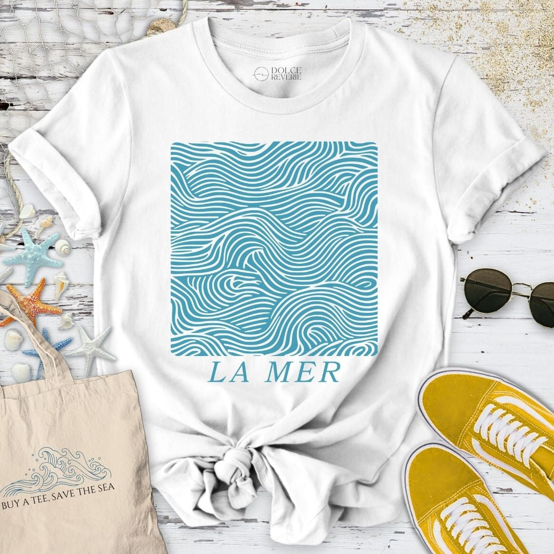 La Mer T-Shirt - Ocean Graphic Tee - Gift for Ocean Lovers - Unisex