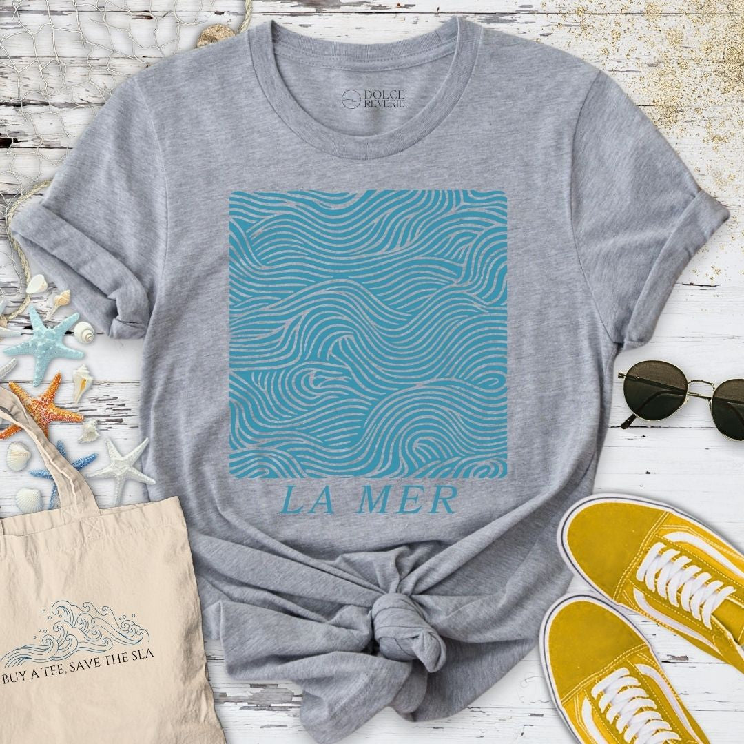 La Mer T-Shirt - Ocean Graphic Tee - Gift for Ocean Lovers - Unisex