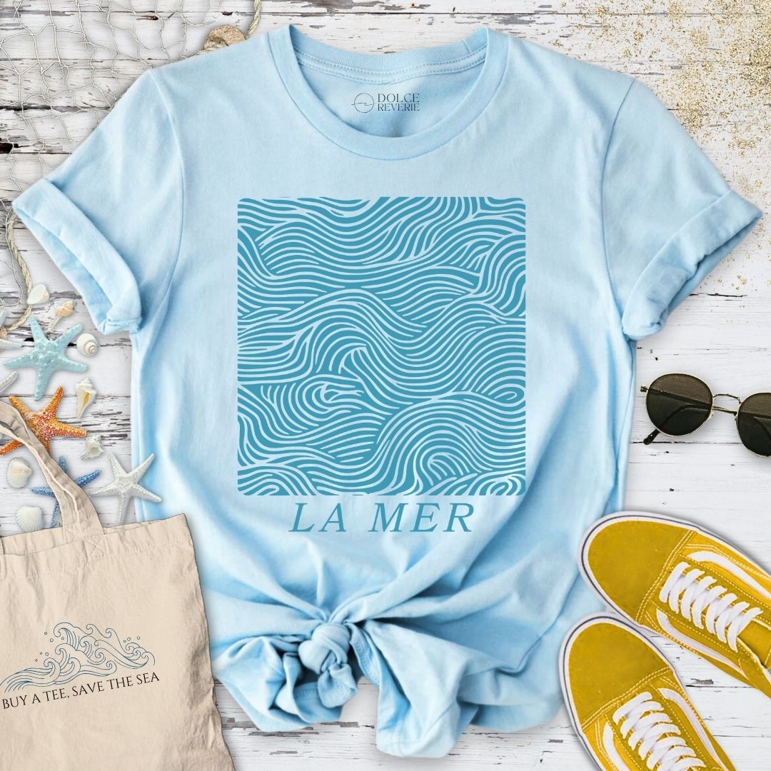 La Mer T-Shirt - Ocean Graphic Tee - Gift for Ocean Lovers - Unisex