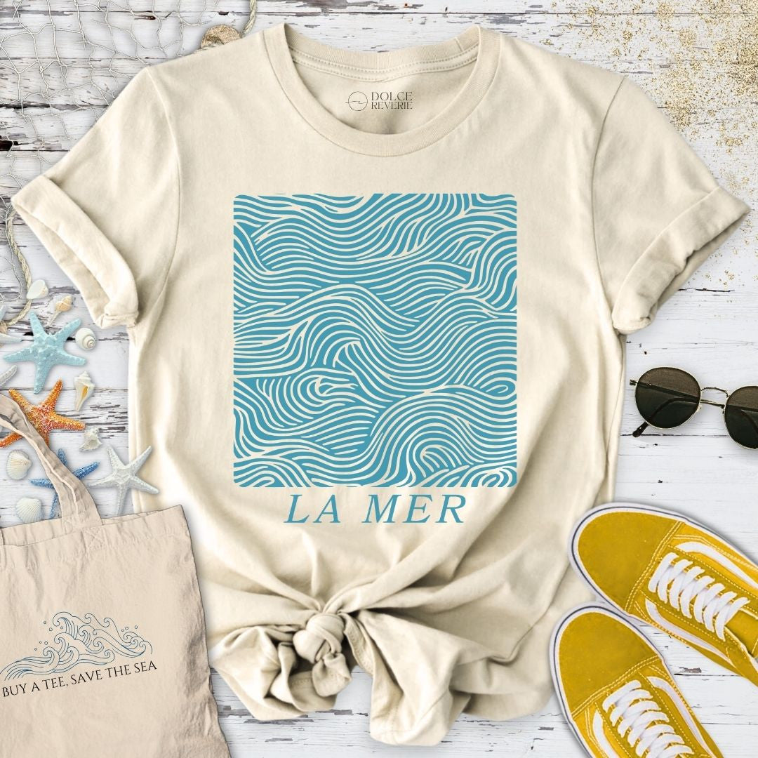 La Mer T-Shirt - Ocean Graphic Tee - Gift for Ocean Lovers - Unisex