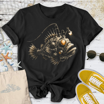 Steampunk Anglerfish T-Shirt - Ocean Graphic Tee - Gift for Ocean Lovers - Unisex