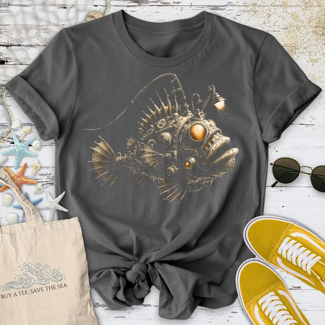 Steampunk Anglerfish T-Shirt - Ocean Graphic Tee - Gift for Ocean Lovers - Unisex