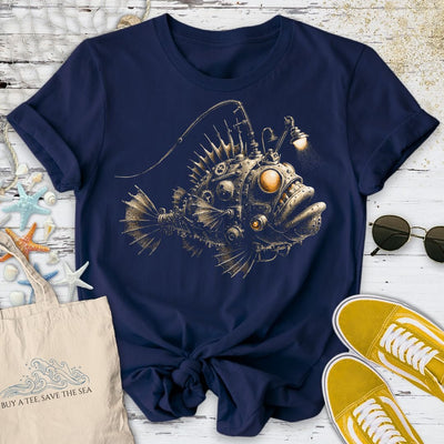 Steampunk Anglerfish T-Shirt - Ocean Graphic Tee - Gift for Ocean Lovers - Unisex