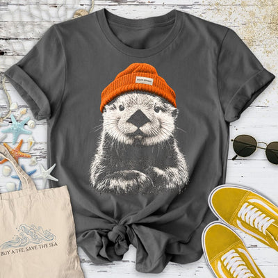 Winter Otter T-Shirt - Ocean Graphic Tee - Gift for Ocean Lovers - Unisex