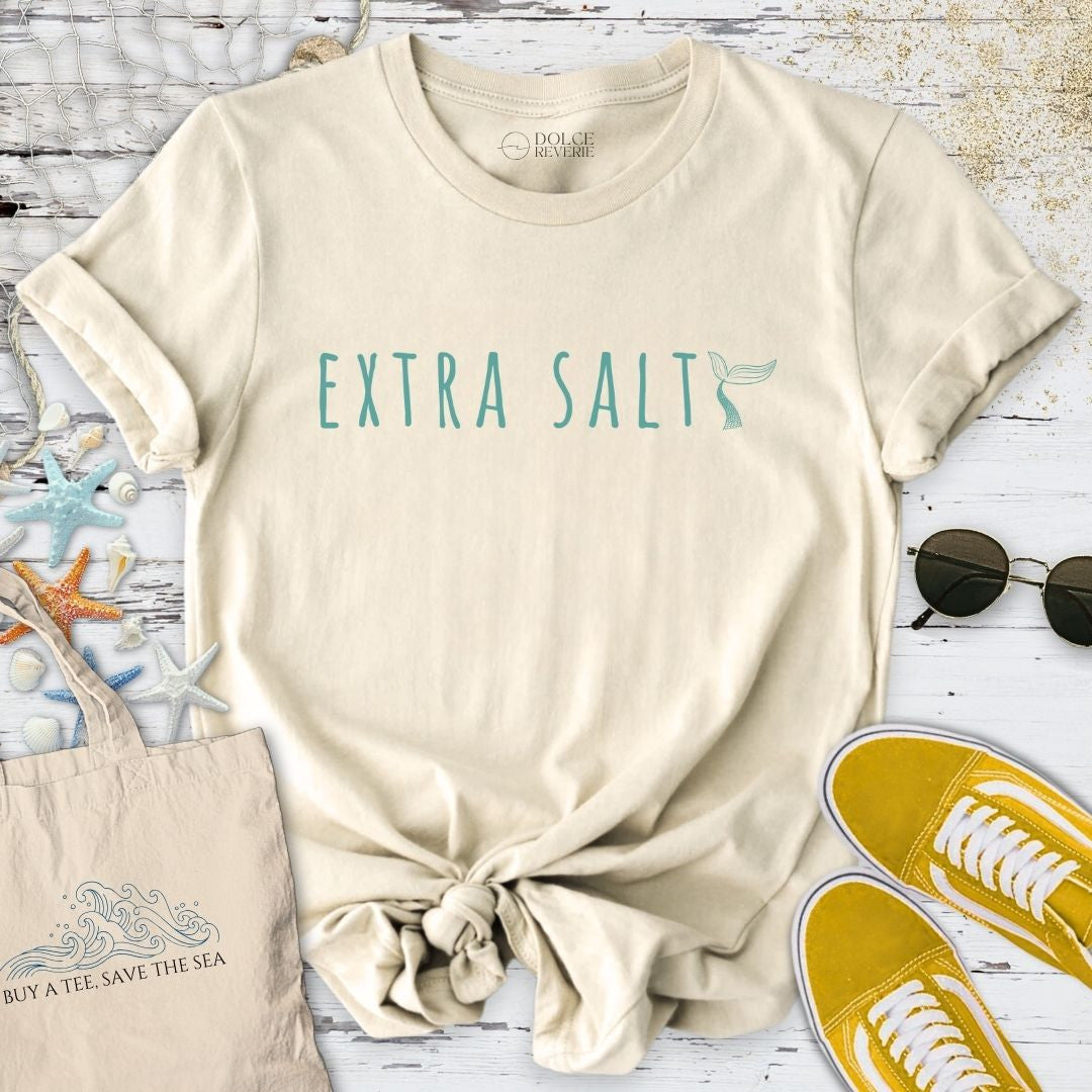 Extra Salty, Mermaid T-Shirt - Ocean Graphic Tee - Gift for Ocean Lovers - Unisex
