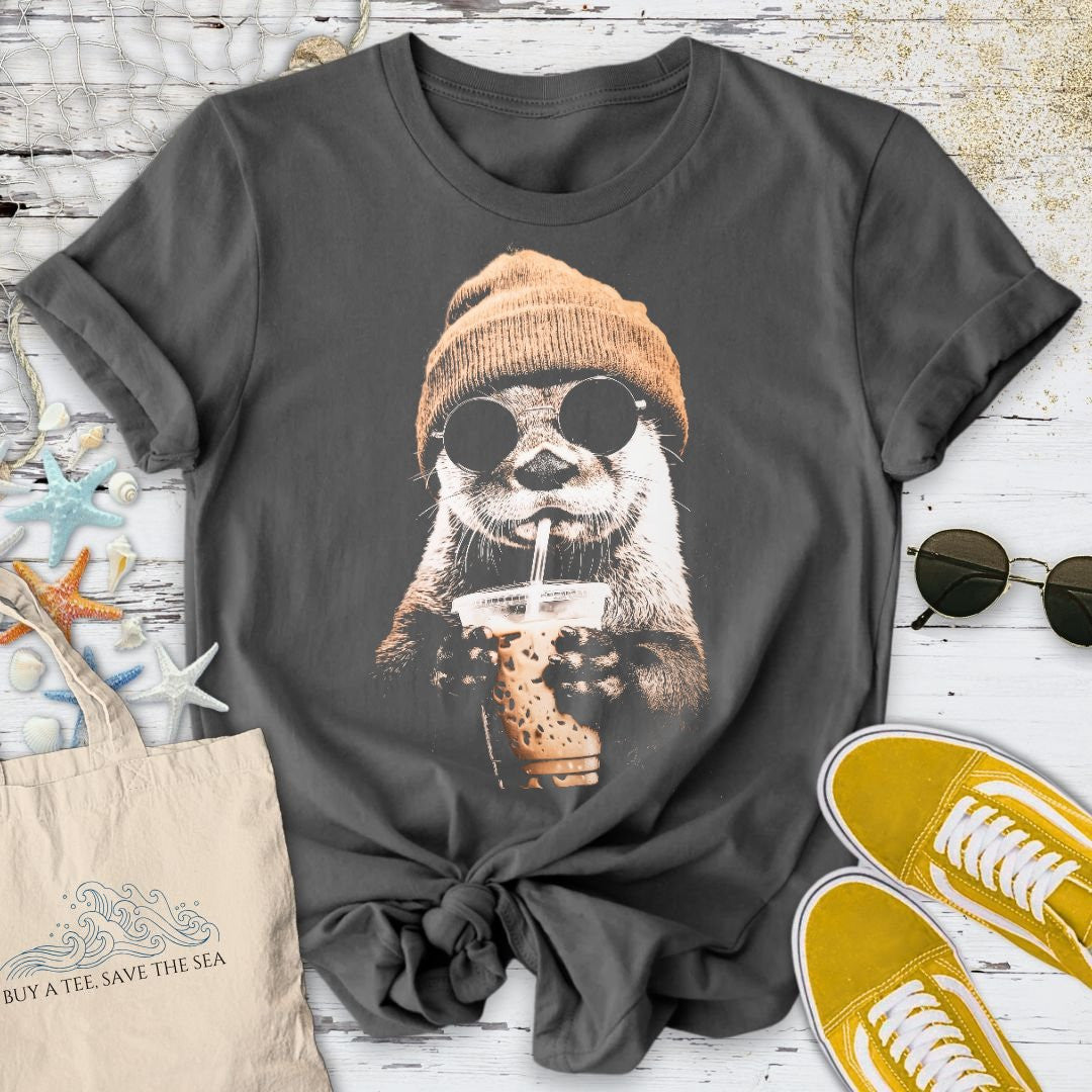 Hipster Otter T-Shirt - Ocean Graphic Tee - Gift for Ocean Lovers - Unisex