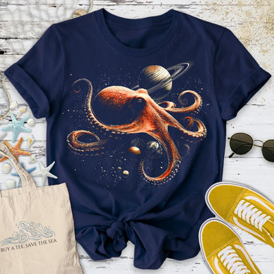 Cosmic Octopus T-Shirt - Ocean Graphic Tee - Gift for Ocean Lovers - Unisex