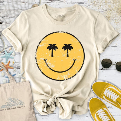 Tropical Smiley T-Shirt - Ocean Graphic Tee - Gift for Ocean Lovers - Unisex