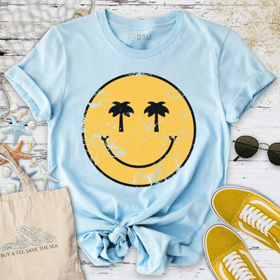 Tropical Smiley T-Shirt - Ocean Graphic Tee - Gift for Ocean Lovers - Unisex