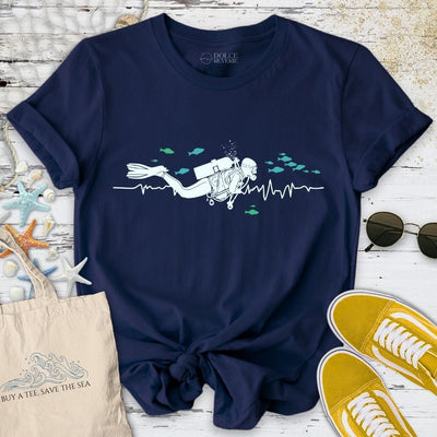 I Heart Scuba Diving T-Shirt - Ocean Graphic Tee - Gift for Ocean Lovers - Unisex