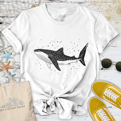 Whale Shark Line Art T-Shirt - Ocean Graphic Tee - Gift for Ocean Lovers - Unisex