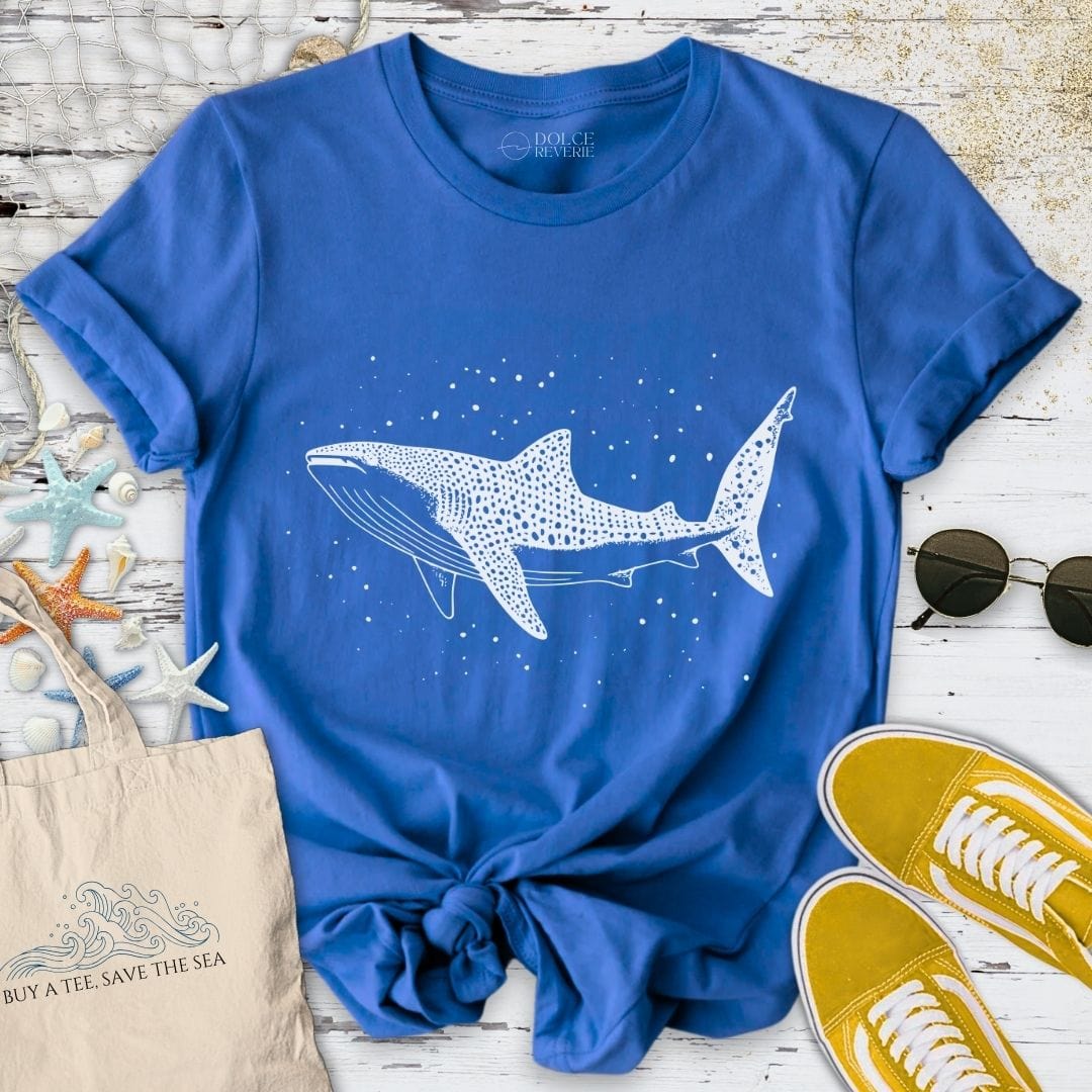 Whale Shark Line Art T-Shirt - Ocean Graphic Tee - Gift for Ocean Lovers - Unisex