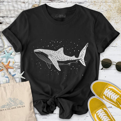 Whale Shark Line Art T-Shirt - Ocean Graphic Tee - Gift for Ocean Lovers - Unisex
