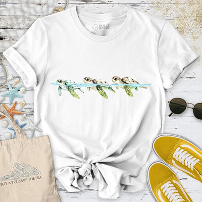 3 Turtles Watercolor T-Shirt - Ocean Graphic Tee - Gift for Ocean Lovers - Unisex