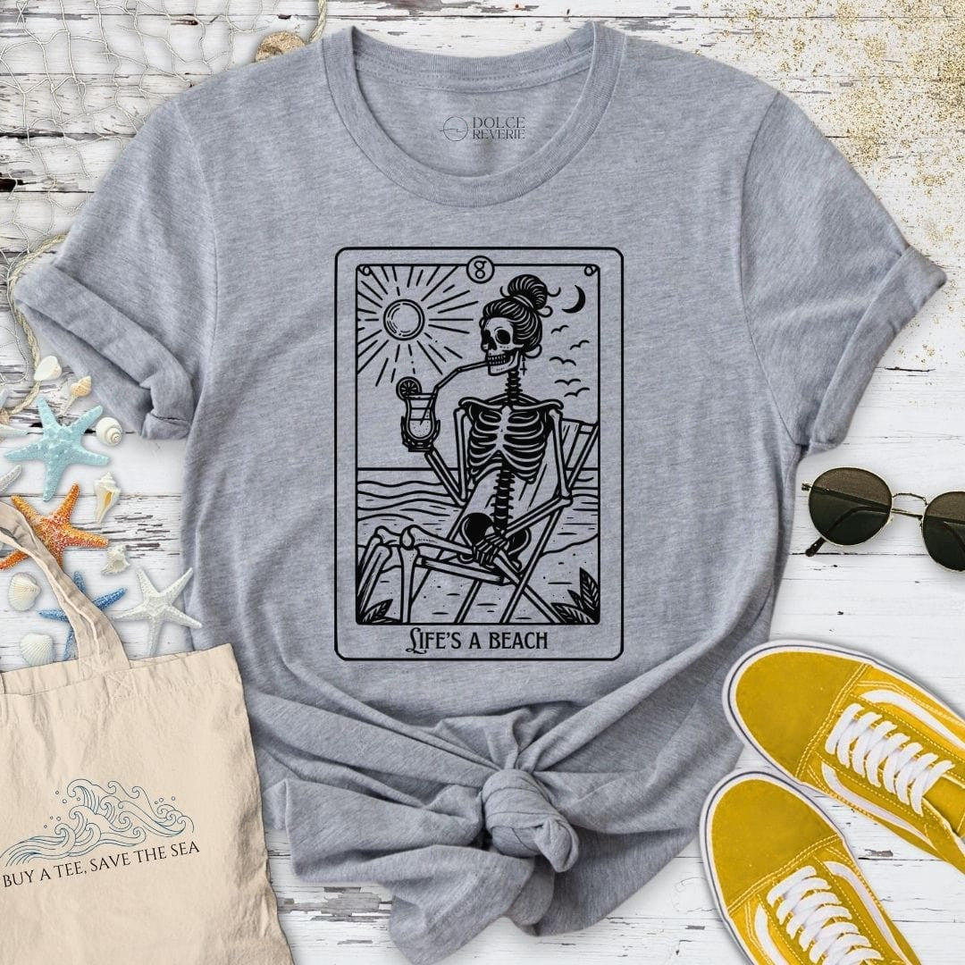 Tarot Beach T-Shirt - Ocean Graphic Tee - Gift for Ocean Lovers - Unisex
