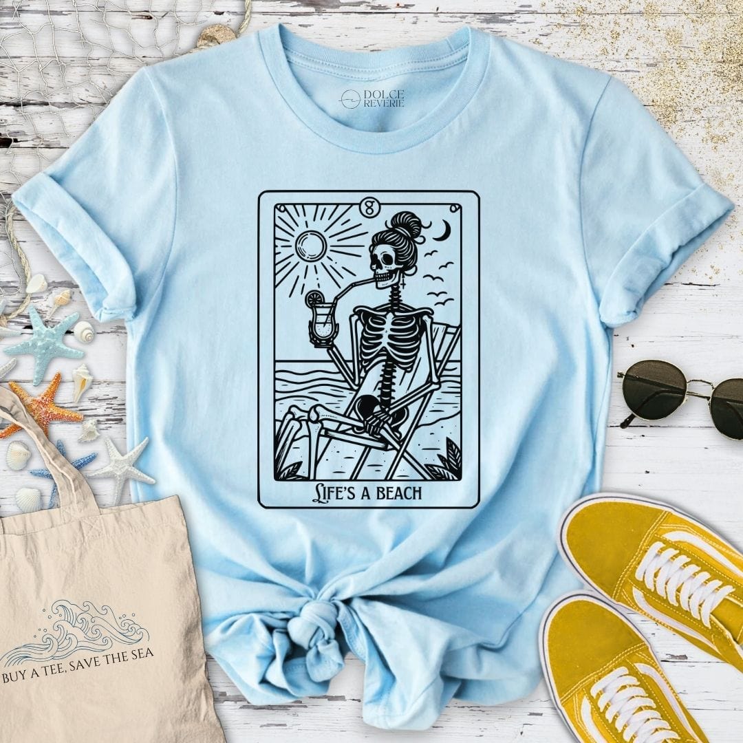 Tarot Beach T-Shirt - Ocean Graphic Tee - Gift for Ocean Lovers - Unisex