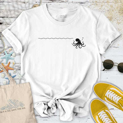 Octopus Trail T-Shirt - Ocean Graphic Tee - Gift for Ocean Lovers - Unisex