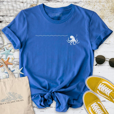 Octopus Trail T-Shirt - Ocean Graphic Tee - Gift for Ocean Lovers - Unisex