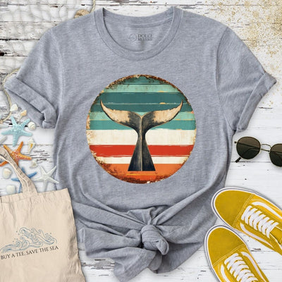 Retro Whale Tail T-Shirt - Ocean Graphic Tee - Gift for Ocean Lovers - Unisex