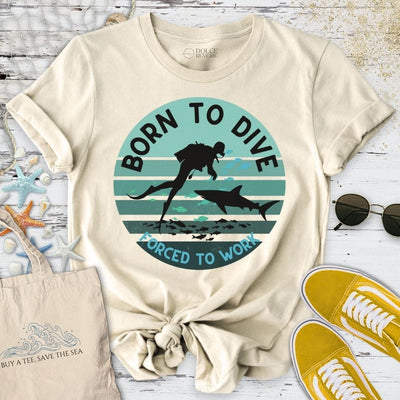 Born To Dive T-Shirt - Ocean Graphic Tee - Gift for Ocean Lovers - Unisex