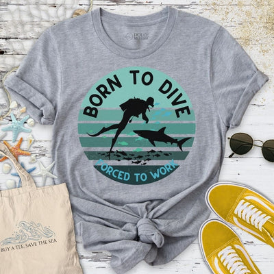 Born To Dive T-Shirt - Ocean Graphic Tee - Gift for Ocean Lovers - Unisex