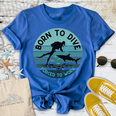 Born To Dive T-Shirt - Ocean Graphic Tee - Gift for Ocean Lovers - Unisex