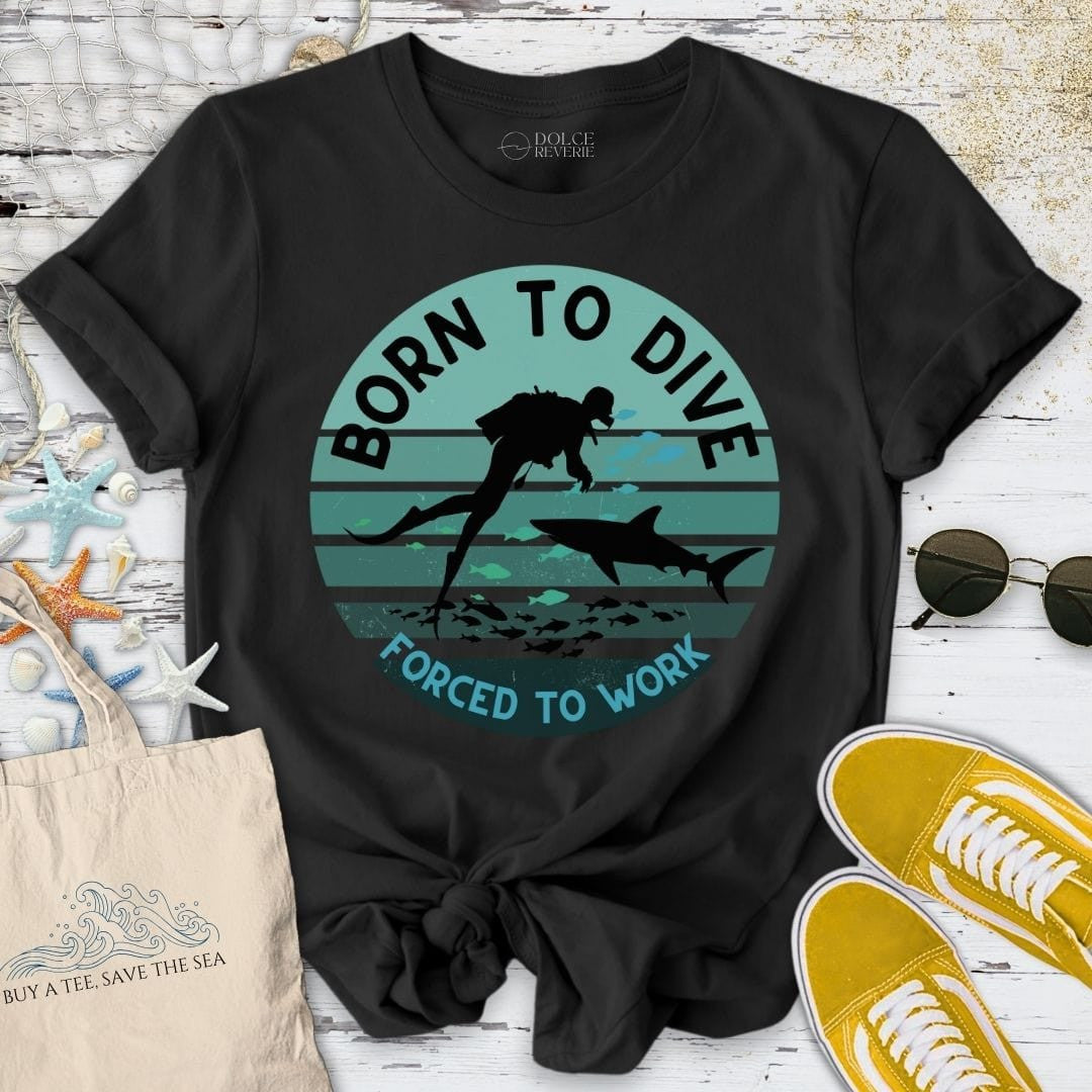 Born To Dive T-Shirt - Ocean Graphic Tee - Gift for Ocean Lovers - Unisex