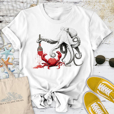 Off To Paint Stuff, Octopus T-Shirt - Ocean Graphic Tee - Gift for Ocean Lovers - Unisex