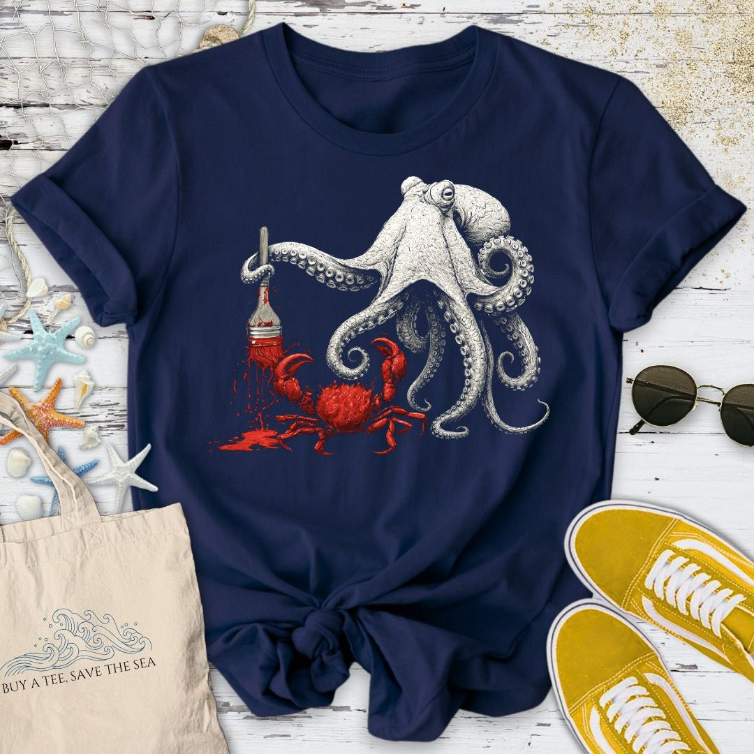 Off To Paint Stuff, Octopus T-Shirt - Ocean Graphic Tee - Gift for Ocean Lovers - Unisex