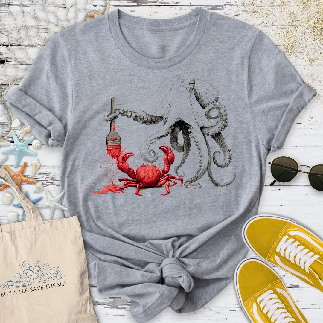 Off To Paint Stuff, Octopus T-Shirt - Ocean Graphic Tee - Gift for Ocean Lovers - Unisex