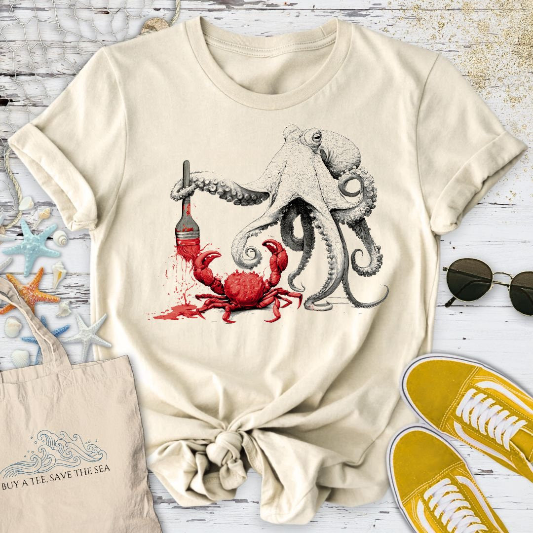 Off To Paint Stuff, Octopus T-Shirt - Ocean Graphic Tee - Gift for Ocean Lovers - Unisex