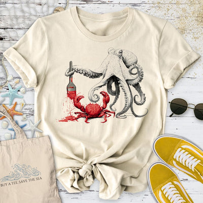 Off To Paint Stuff, Octopus T-Shirt - Ocean Graphic Tee - Gift for Ocean Lovers - Unisex