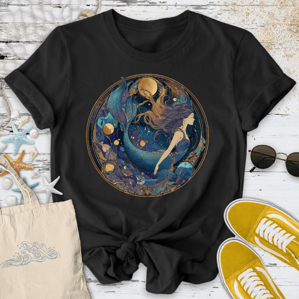 Cosmic Siren T-Shirt - Ocean Graphic Tee - Gift for Ocean Lovers - Unisex