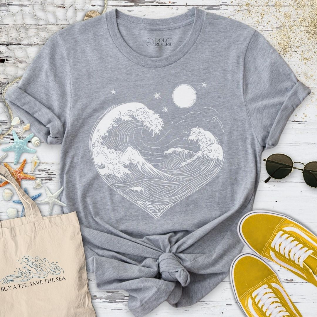 Ocean Love T-Shirt - Graphic Tee - Gift for Ocean Lovers - Unisex
