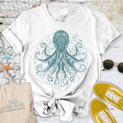 Celestial Octopus T-Shirt - Ocean Graphic Tee - Gift for Ocean Lovers - Unisex