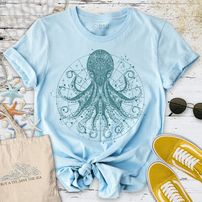 Celestial Octopus T-Shirt - Ocean Graphic Tee - Gift for Ocean Lovers - Unisex