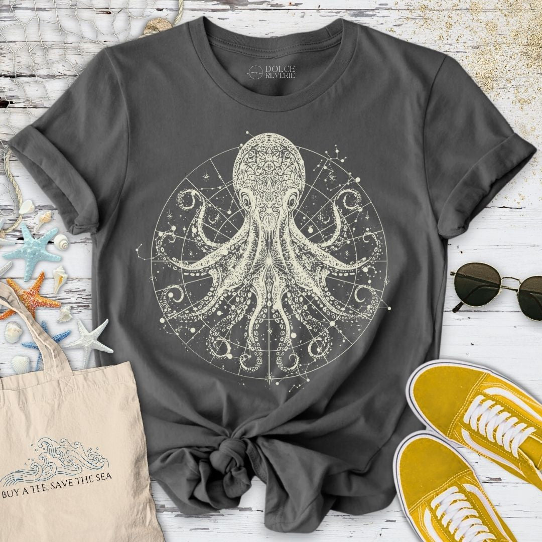 Celestial Octopus T-Shirt - Ocean Graphic Tee - Gift for Ocean Lovers - Unisex