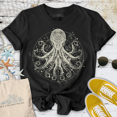 Celestial Octopus T-Shirt - Ocean Graphic Tee - Gift for Ocean Lovers - Unisex