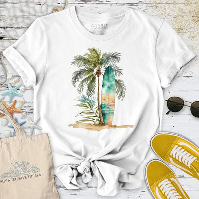 Tropical Surf T-Shirt - Ocean Graphic Tee - Gift for Ocean Lovers - Unisex