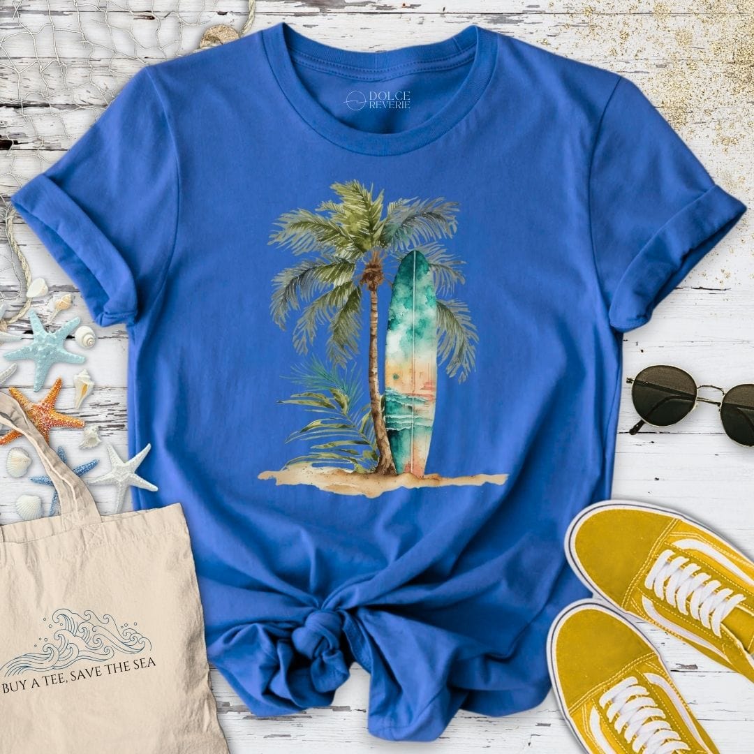 Tropical Surf T-Shirt - Ocean Graphic Tee - Gift for Ocean Lovers - Unisex