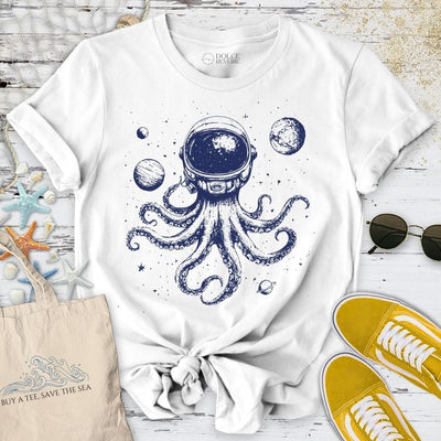 Space Octopus T-Shirt - Ocean Graphic Tee - Gift for Ocean Lovers - Unisex