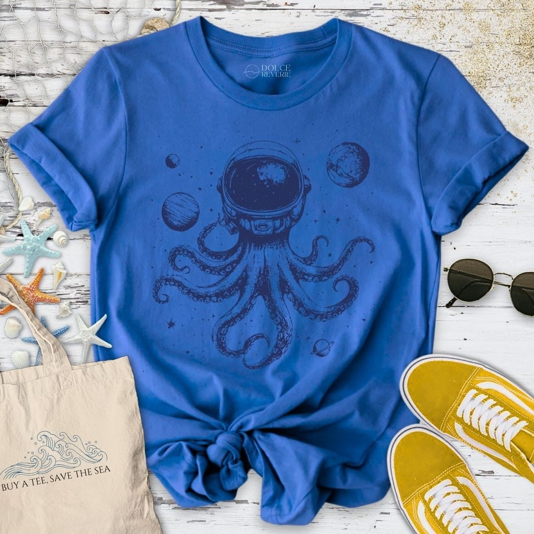 Space Octopus T-Shirt - Ocean Graphic Tee - Gift for Ocean Lovers - Unisex