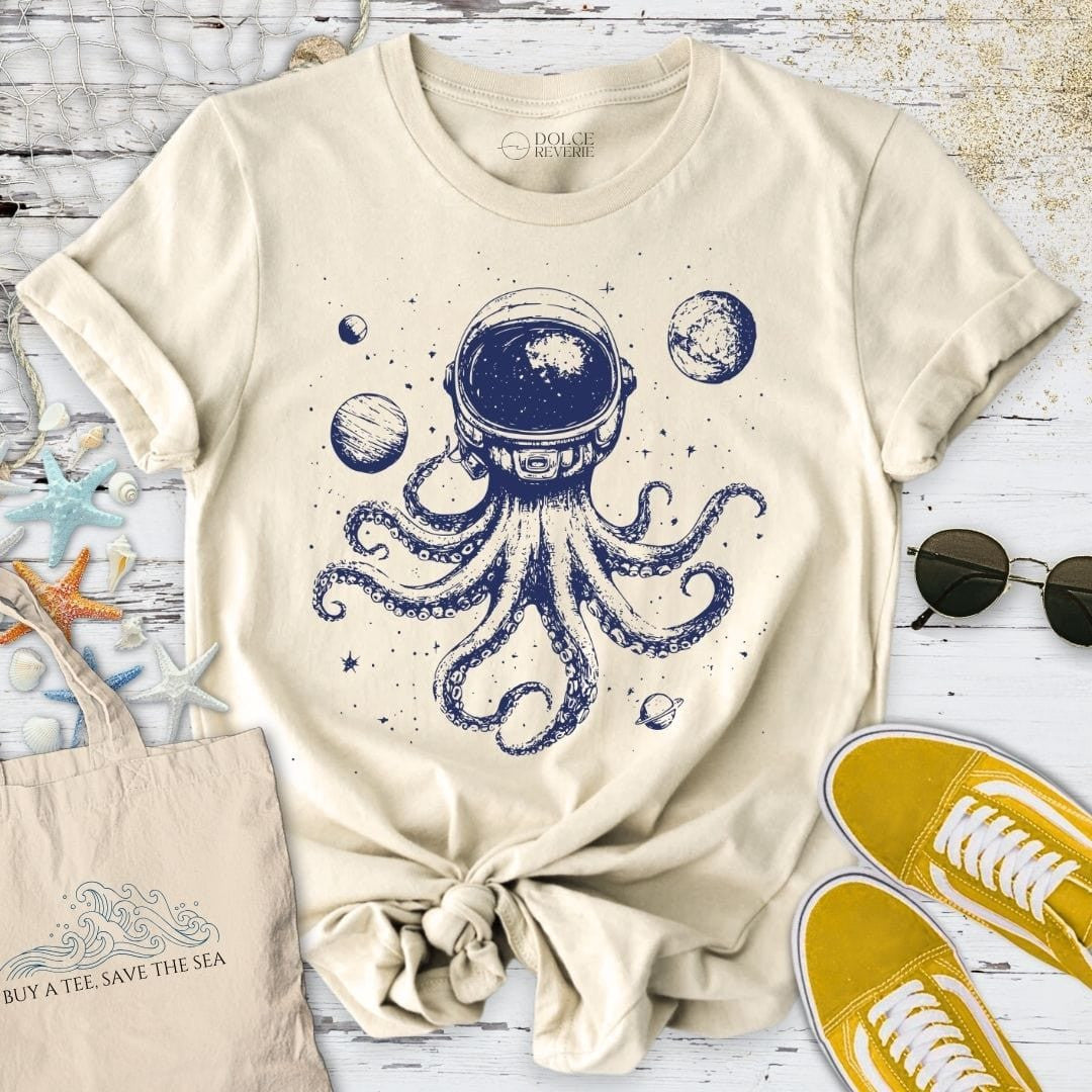 Space Octopus T-Shirt - Ocean Graphic Tee - Gift for Ocean Lovers - Unisex