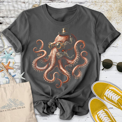 Steampunk octopus T-Shirt - Ocean Graphic Tee - Gift for Ocean Lovers - Unisex