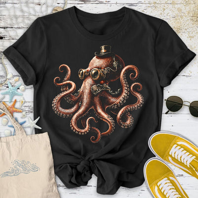 Steampunk octopus T-Shirt - Ocean Graphic Tee - Gift for Ocean Lovers - Unisex