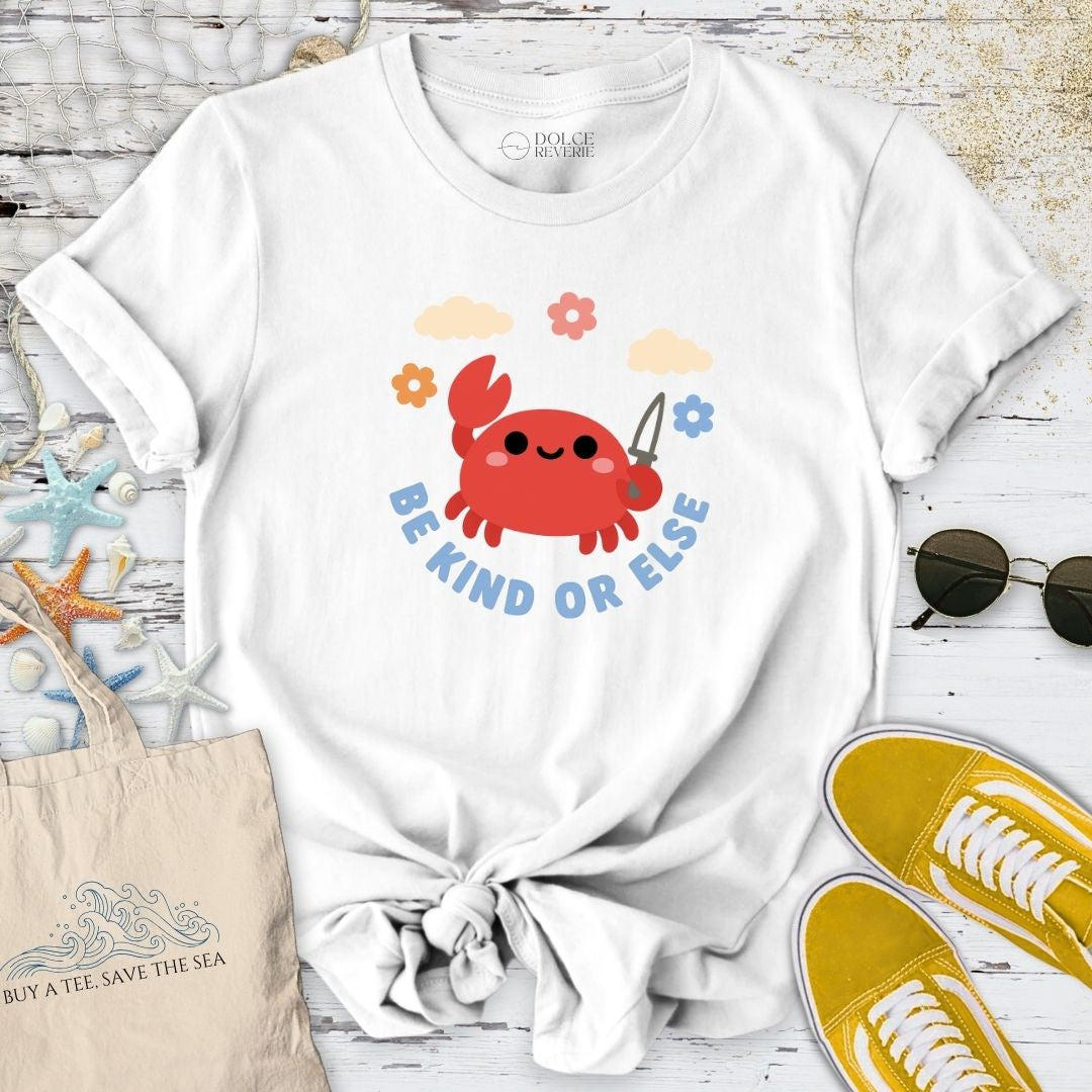 Be Kind Crab T-Shirt - Ocean Graphic Tee - Gift for Ocean Lovers - Unisex