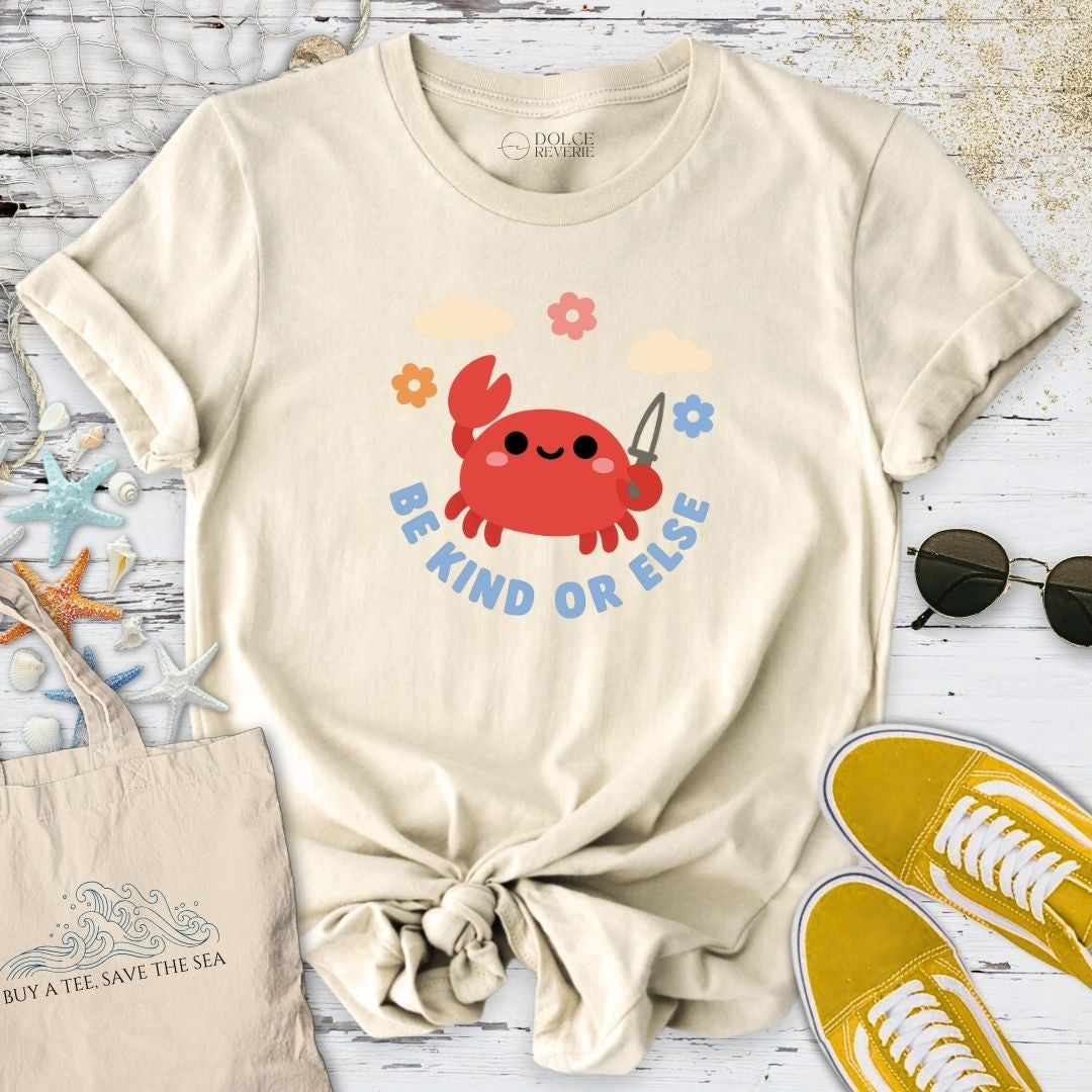 Be Kind Crab T-Shirt - Ocean Graphic Tee - Gift for Ocean Lovers - Unisex