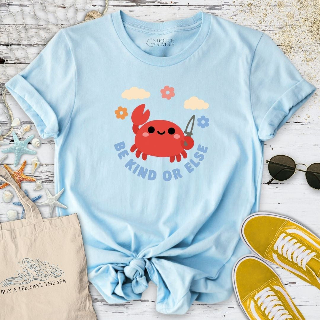 Be Kind Crab T-Shirt - Ocean Graphic Tee - Gift for Ocean Lovers - Unisex