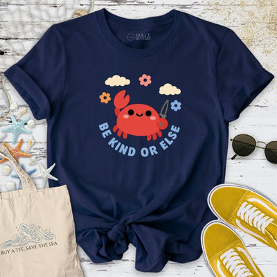 Be Kind Crab T-Shirt - Ocean Graphic Tee - Gift for Ocean Lovers - Unisex