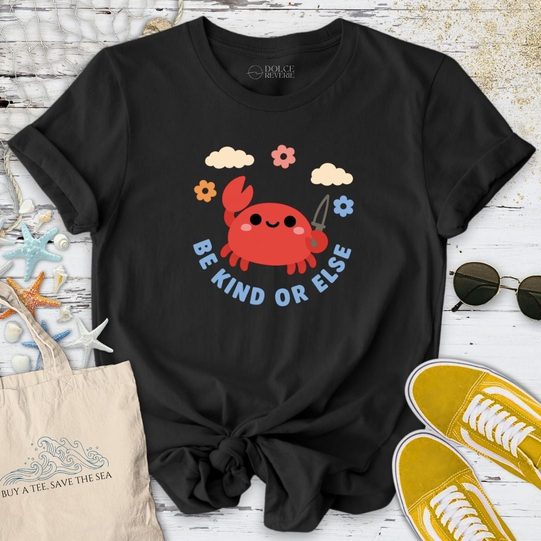Be Kind Crab T-Shirt - Ocean Graphic Tee - Gift for Ocean Lovers - Unisex